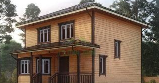 Двухэтажный дом из бруса в Тынде от Строй-Тнд - строительство от 136656 руб.